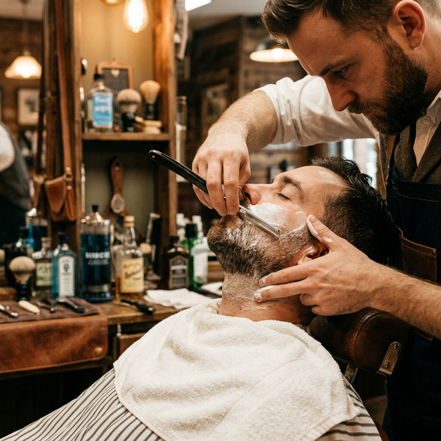 Straight razor shave